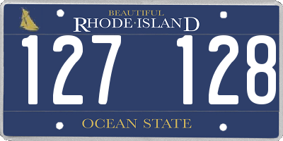 RI license plate 127128