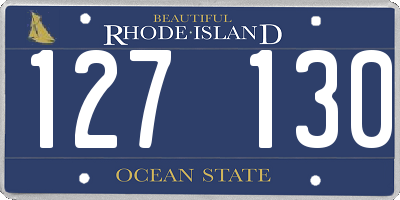 RI license plate 127130