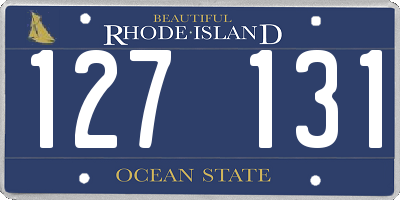 RI license plate 127131