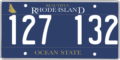 RI license plate 127132