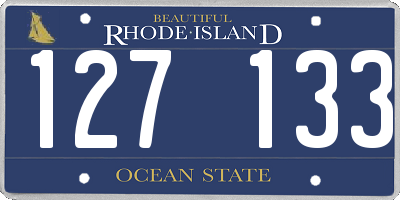 RI license plate 127133