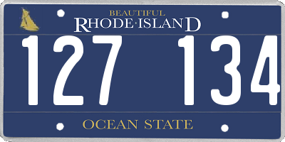 RI license plate 127134