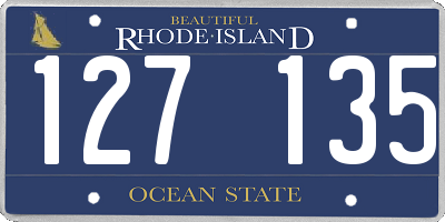 RI license plate 127135