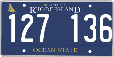 RI license plate 127136