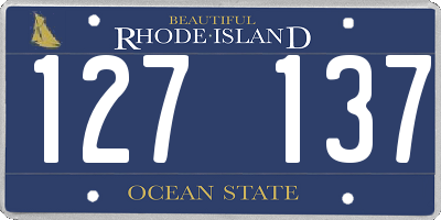 RI license plate 127137