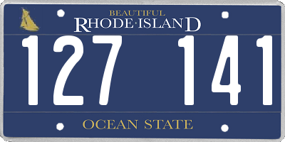 RI license plate 127141