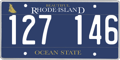 RI license plate 127146