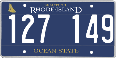 RI license plate 127149