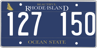 RI license plate 127150