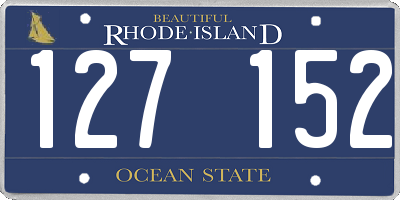RI license plate 127152