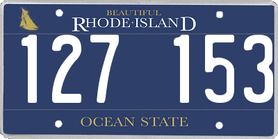 RI license plate 127153