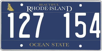 RI license plate 127154