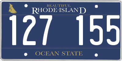 RI license plate 127155