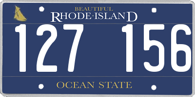 RI license plate 127156