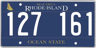 RI license plate 127161