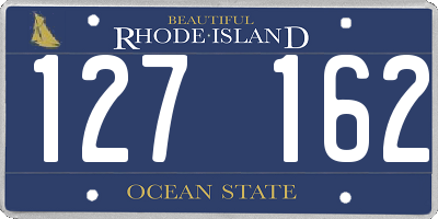 RI license plate 127162