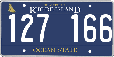 RI license plate 127166