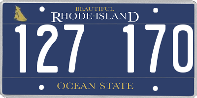 RI license plate 127170