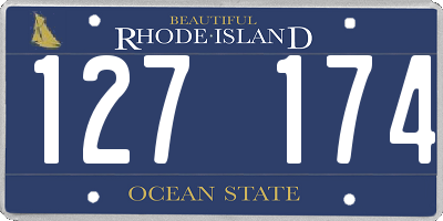 RI license plate 127174
