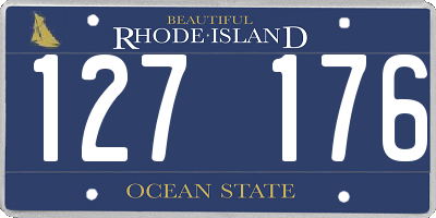 RI license plate 127176