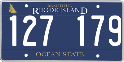 RI license plate 127179