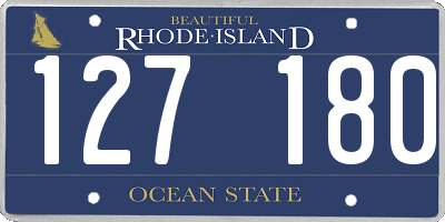 RI license plate 127180