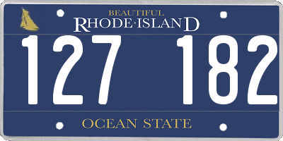 RI license plate 127182