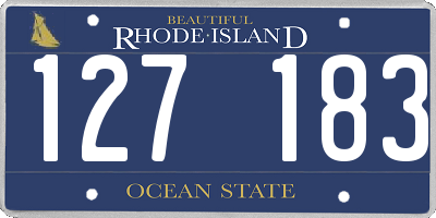 RI license plate 127183