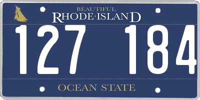 RI license plate 127184