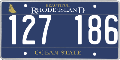 RI license plate 127186