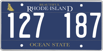 RI license plate 127187