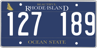 RI license plate 127189