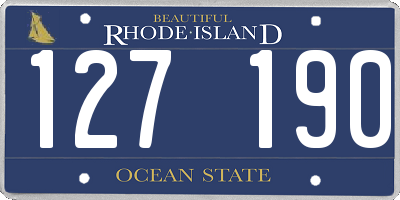 RI license plate 127190