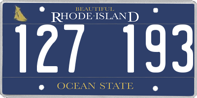 RI license plate 127193