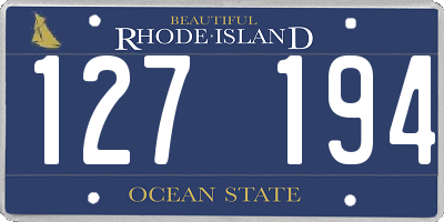 RI license plate 127194