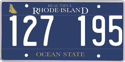 RI license plate 127195