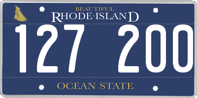 RI license plate 127200