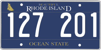 RI license plate 127201