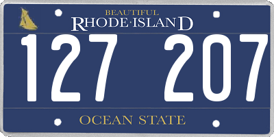 RI license plate 127207