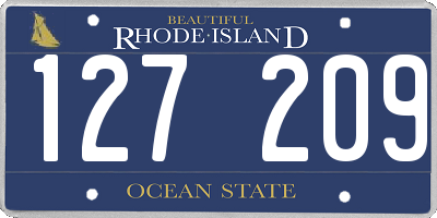 RI license plate 127209