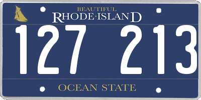 RI license plate 127213