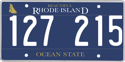 RI license plate 127215