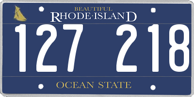 RI license plate 127218
