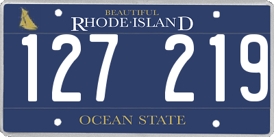 RI license plate 127219