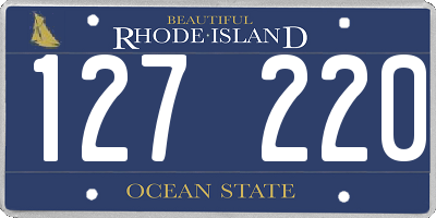 RI license plate 127220