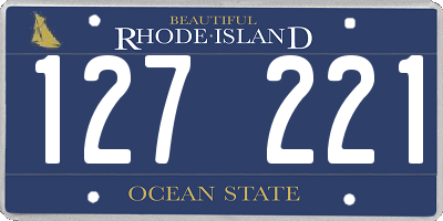 RI license plate 127221