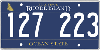 RI license plate 127223