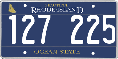 RI license plate 127225