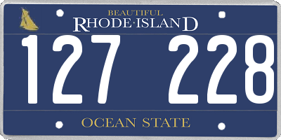 RI license plate 127228
