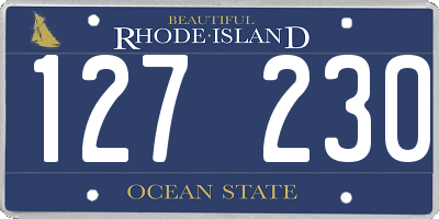 RI license plate 127230